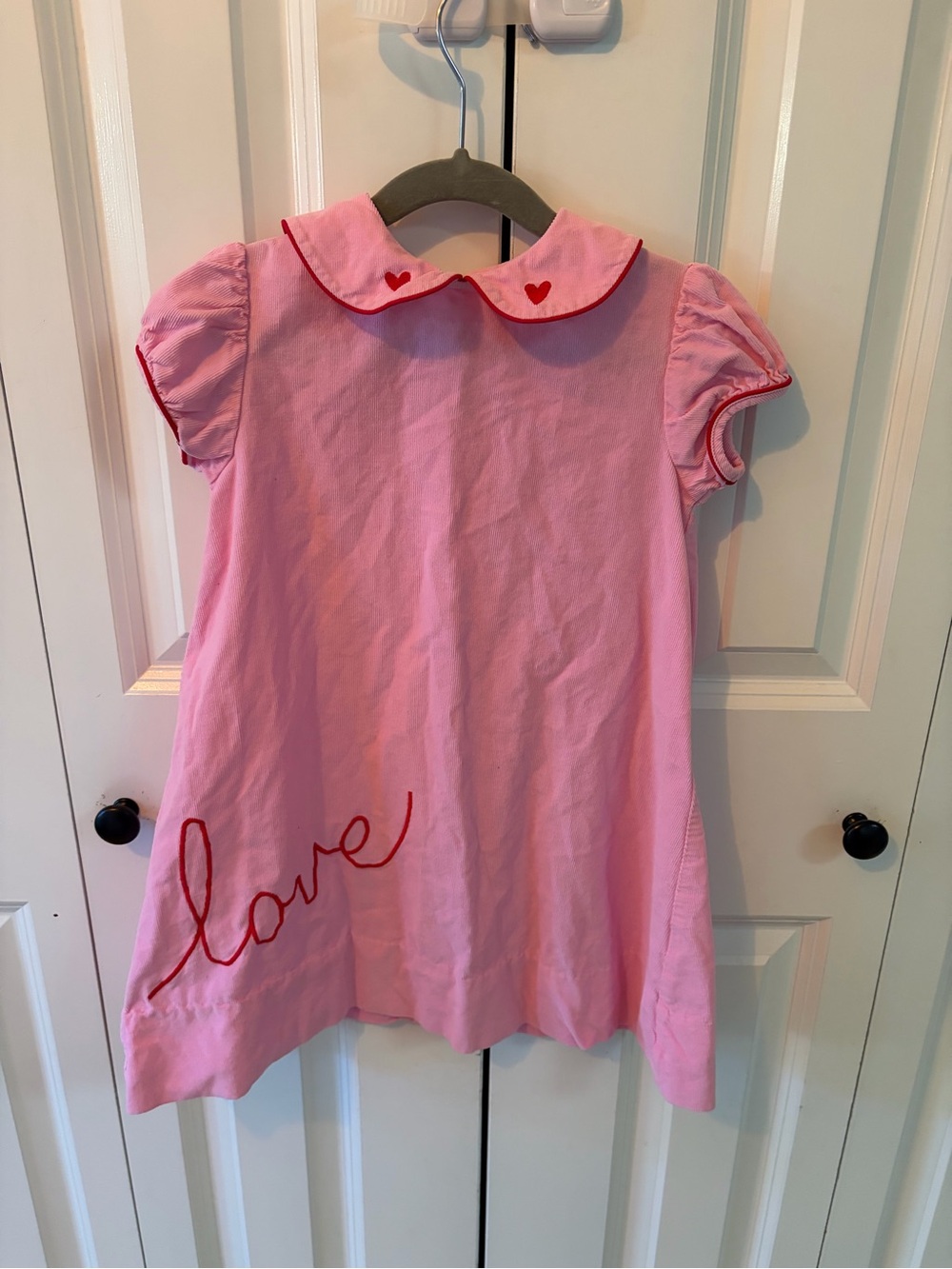 Lullaby Set corduroy love heart dress 4T